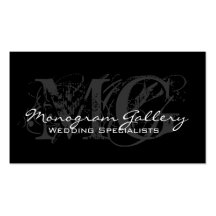 Elegant Monogram Customizable Business Card