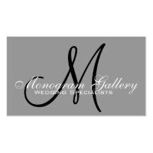 Elegant Monogram Customizable Business Card