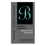 Elegant monogram grey black plain business cards business cards