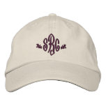 Elegant Monogram Initials Embroidered Hat