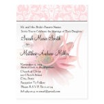 Elegant Monogram Pink Daisy Wedding Invitation Post Cards