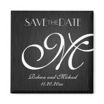 Elegant Monogram Save the Date magnets