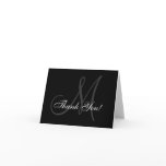 Elegant Monogram Thank You Card