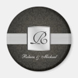 Elegant Monogram Wedding Magnets