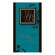 Elegant Monogram Wedding Planner Business Card