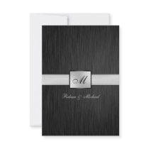Elegant Monogram Wedding RSVP Card Custom Announcement