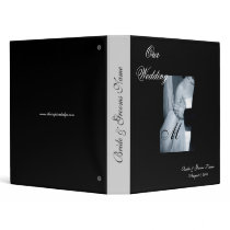 Elegant Monogrammed Black & White Wedding Album
