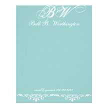 Elegant Monogrammed Customized Letterhead