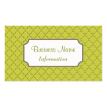 Elegant Mossy Green Business Card