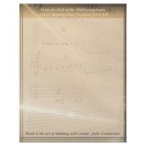 Elegant Music Teacher Haydn Quote Customized Letterhead