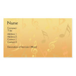 Elegant Musical Notes Business Card - Gold Music