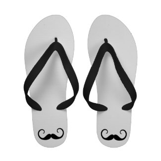 Elegant Mustache Flip Flops