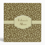 Elegant Name Beige Pattern Binder/Photo Album