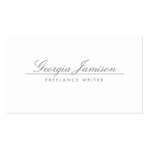 ELEGANT NAME on WHITE Designer Business Card