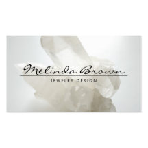 ELEGANT NAME & WHITE QUARTZ CRYSTAL Business Card
