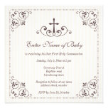 Elegant neutral christening/baptism invitation