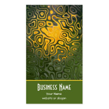Elegant Orange, Black, Khaki Business Card