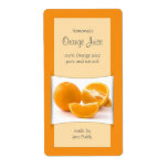 Elegant Orange Juice Label labels
