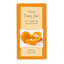 Elegant Orange Juice Label