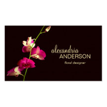 Elegant Orchid Designer Business Card