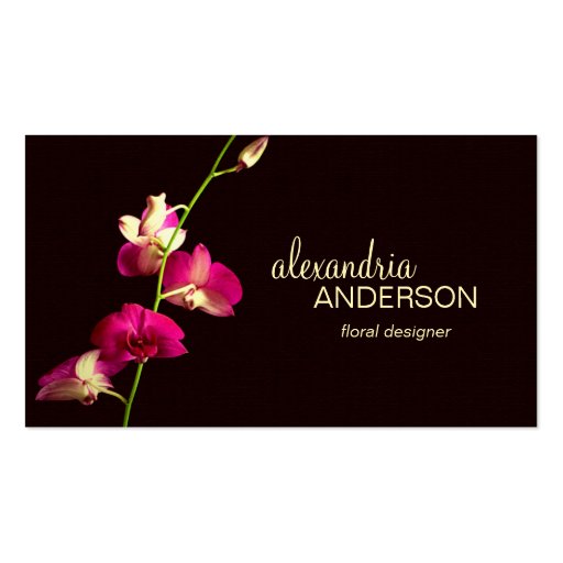 Elegant Orchid Designer Business Card