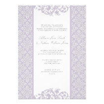 Elegant Orchid Hush Damask Wedding Invitation invitations