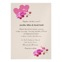 Elegant Orchids Wedding Invitation