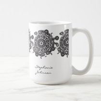 Elegant Ornament White/Black Mug mugs