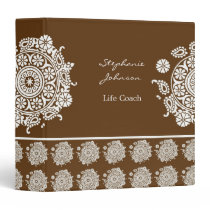 Elegant Ornament White/Brown Avery Binder binders