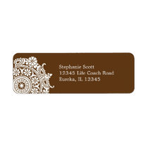 Elegant Ornament White/Brown Avery Label labels