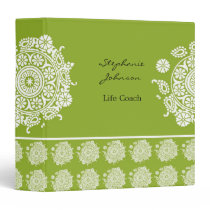 Elegant Ornament White/Green Avery Binder binders