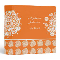 Elegant Ornament White/Orange Avery Binder binders