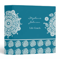 Elegant Ornament White/Peacock Avery Binder binders