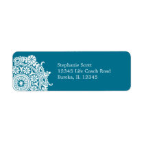 Elegant Ornament White/Peacock Avery Label labels