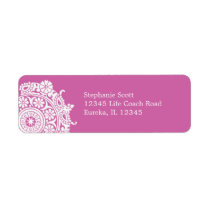 Elegant Ornament White/Pink Avery Label labels