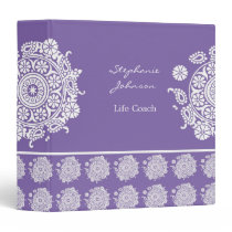 Elegant Ornament White/Purple Avery Binder binders