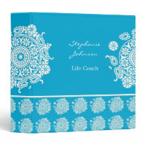 Elegant Ornament White/Sky Blue Avery Binder binders