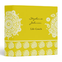Elegant Ornament White/Yellow Avery Binder binders
