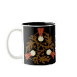 elegant ornate floral pattern mugs