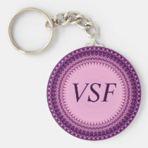 Elegant Ornate Purple Custom Initial keychain keychains