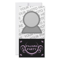 elegant pajama party favours photo greeting card