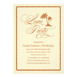 Elegant Palm Tree Hawaiian Luau Party Invitations