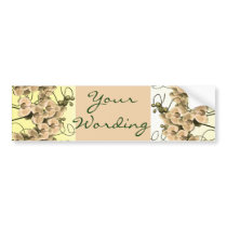 Elegant peach orchids cutomizable stickers