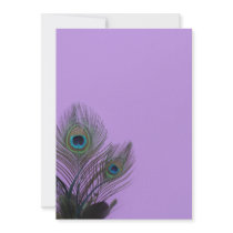 Elegant Peacock Blank Invitation (purple)