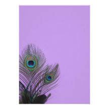 Elegant Peacock Blank Invitation (purple)