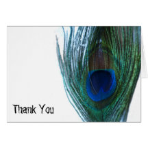 Elegant Peacock Wedding Thank You Cards