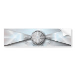 Elegant Pearl Diamond Love Wedding Bumper Stickers