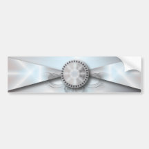 Elegant Pearl Diamond Love Wedding Bumper Stickers