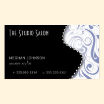 Elegant Periwinkle Swirly Swirl Business Card business cards