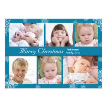 elegant photo collage winter holidays cards